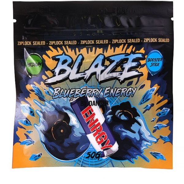 Кальянная смесь Malaysian Blaze mix Medium - Blueberry Energy (Черничный энергетик) 50гр фото