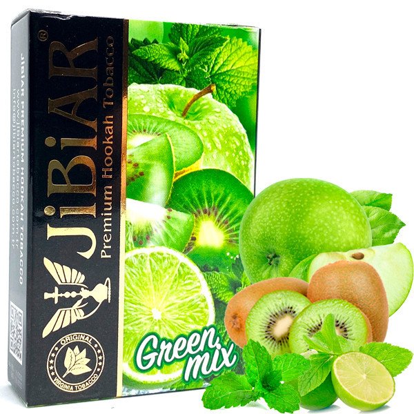 Табак для кальяна Jibiar - Green Mix (Зеленый Микс) 50гр фото