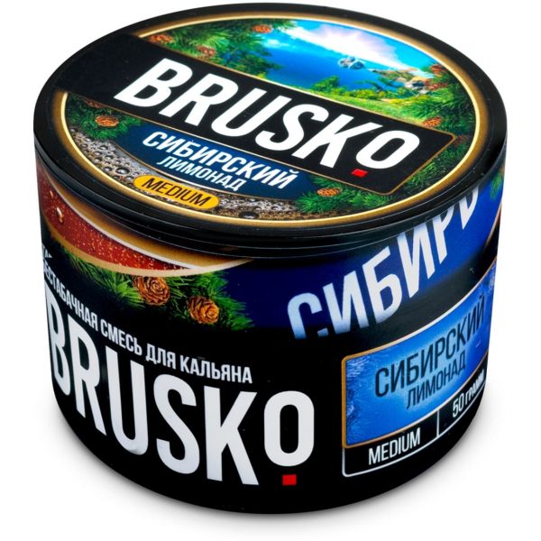 Бестабачная смесь для кальяна Brusko Medium – Сибирский Лимонад 50гр фото