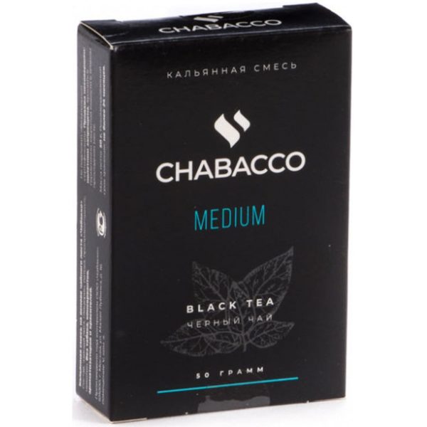 Бестабачная смесь для кальяна Chabacco Medium - Black Tea (Черный Чай) 50гр фото
