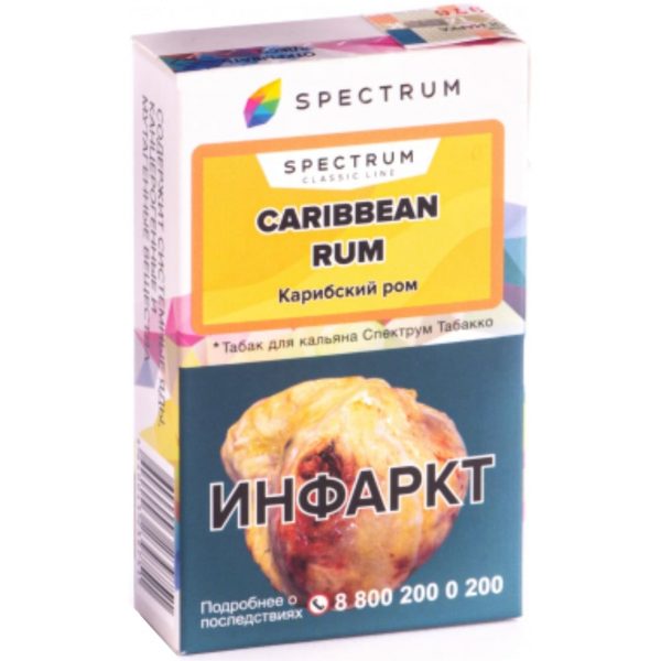 Табак для кальяна Spectrum Classic - Caribbean Rum (Карибский Ром) 40гр фото