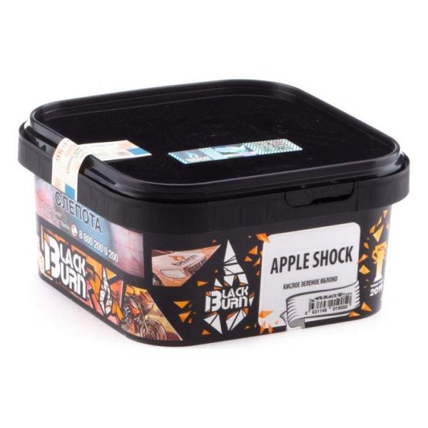 Табак для кальяна Black Burn - Apple Shock (Кислое Яблоко) 200гр фото