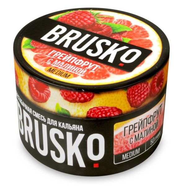 Бестабачная смесь для кальяна Brusko Medium – Грейпфрут с Малиной 50гр фото