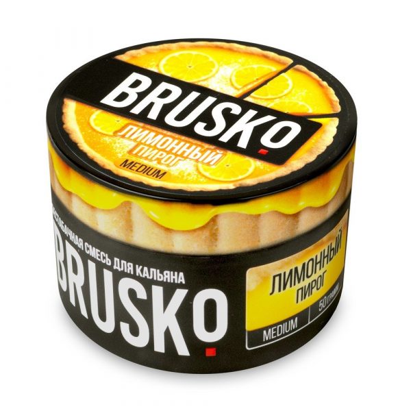 Бестабачная смесь для кальяна Brusko Medium – Лимонный Пирог 50гр фото