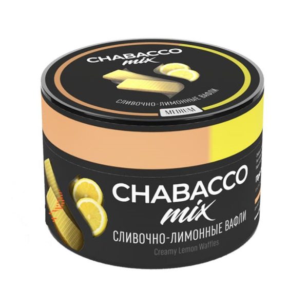 Бестабачная смесь для кальяна Chabacco Mix  — Creamy Lemon Waffles 50гр фото