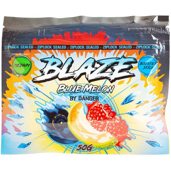 Кальянная смесь Malaysian Blaze mix Medium - Blue Melon (Микс дыни, черники и граната) 50гр фото