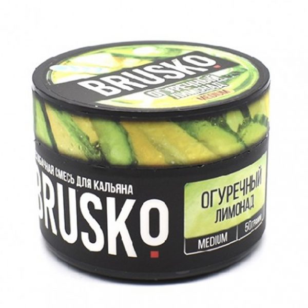 Бестабачная смесь для кальяна Brusko Medium – Огуречный Лимонад 50гр фото