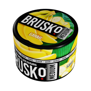 Бестабачная смесь для кальяна Brusko Medium – Банан 50гр фото