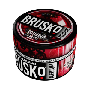 Бестабачная смесь для кальяна Brusko Medium – Ягодный Морс 50гр фото