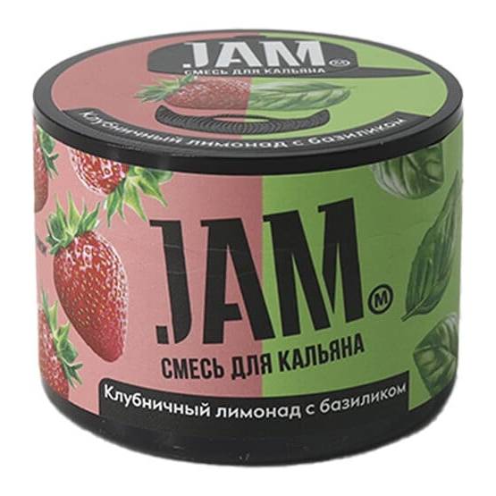 Бестабачная смесь для кальяна JAM - Клубничный Лимонад с Базиликом 50гр фото