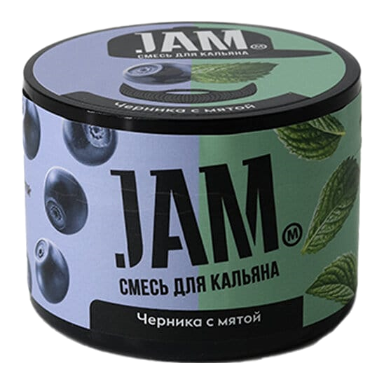 Бестабачная смесь для кальяна JAM - Черника с мятой  50гр фото