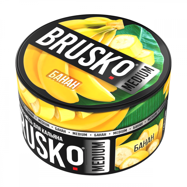 Бестабачная смесь для кальяна Brusko Medium – Банан 250гр фото