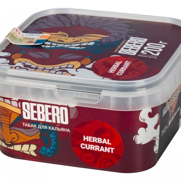 Табак для кальяна Sebero — Herbal Currant (Ревень и Смородина) 200гр фото