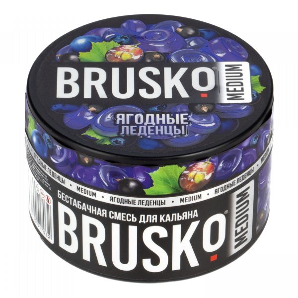 Бестабачная смесь для кальяна Brusko Medium – Ягодные леденцы 250гр фото