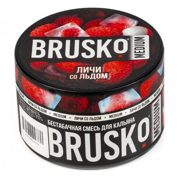 Бестабачная смесь для кальяна Brusko Medium – Личи со льдом 250гр фото