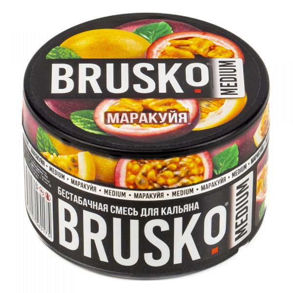 Бестабачная смесь для кальяна Brusko Medium – Маракуйя 250гр фото