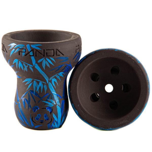 Чашка для кальяна Panda турка тёмная с принтом синяя фото