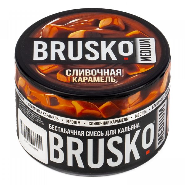 Бестабачная смесь для кальяна Brusko Medium – Сливочная карамель 250гр фото