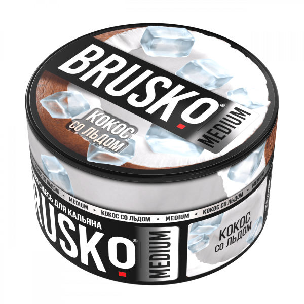 Бестабачная смесь для кальяна Brusko Medium – Кокос со льдом 250гр фото