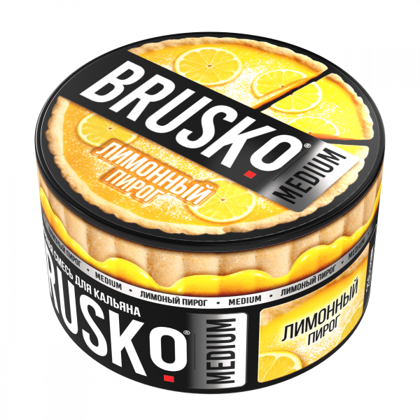 Бестабачная смесь для кальяна Brusko Medium – Лимонный пирог 250гр фото