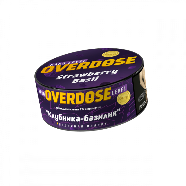 Табак для кальяна Overdose - Strawberry Basil(Клубника с базиликом) 25гр фото