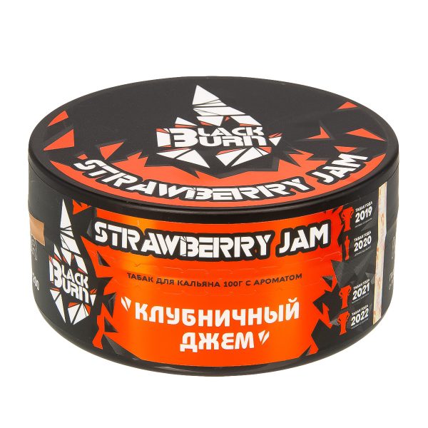 Табак для кальяна Black Burn - Strawberry Jam (Клубничное Варенье) 100гр фото