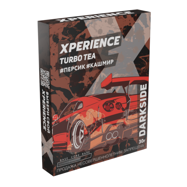 Табак для кальяна Darkside Xperience — Turbo Tea (Персик, Кашмир) 30гр фото