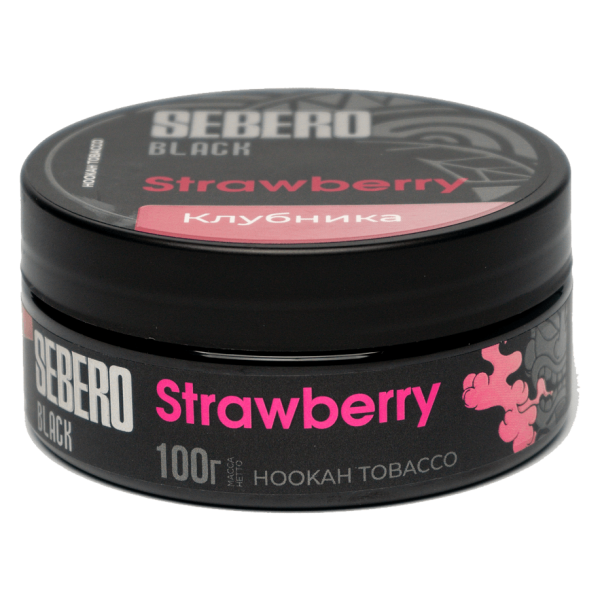 Табак для кальяна Sebero Black - Strawberry (Клубника) 100гр фото
