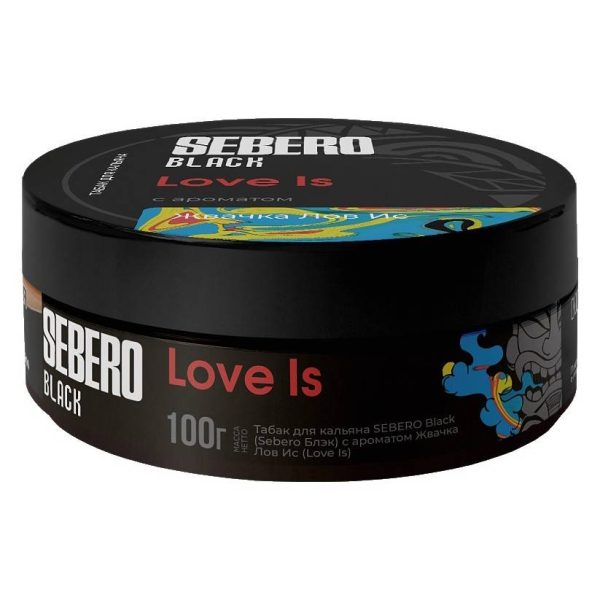 Табак для кальяна Sebero Black - Love Is (Жвачка Лов Ис) 100гр фото