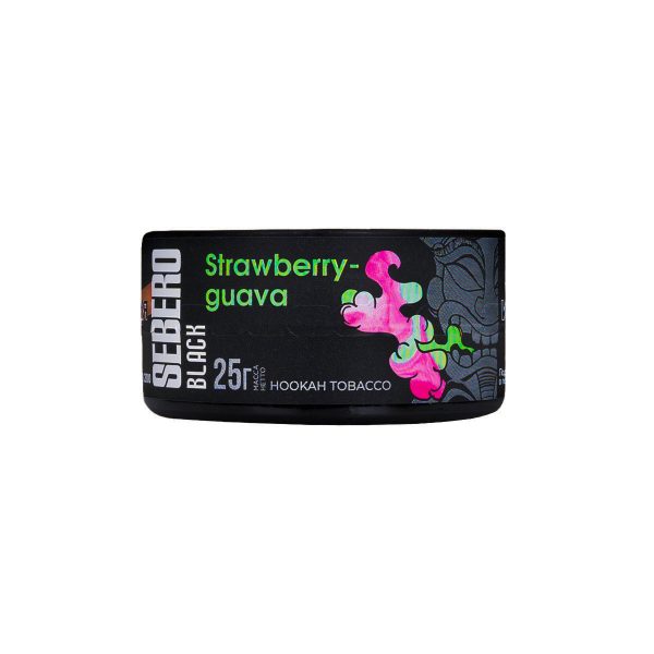 Табак для кальяна Sebero Black - Strawberry Guava (Клубника Гуава) 25гр фото