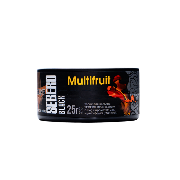 Табак для кальяна Sebero Black - Multifruit (Сок Мультифрукт) 25гр фото