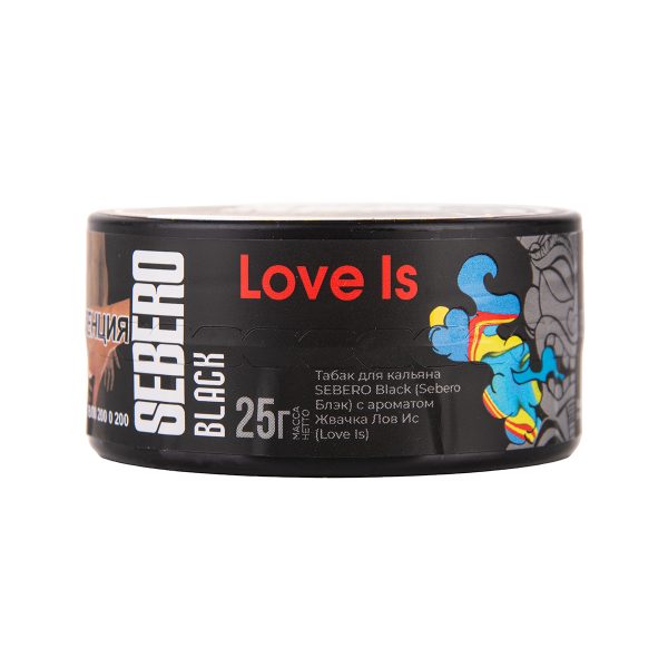 Табак для кальяна Sebero Black - Love Is (Жвачка Лов Ис) 25гр фото