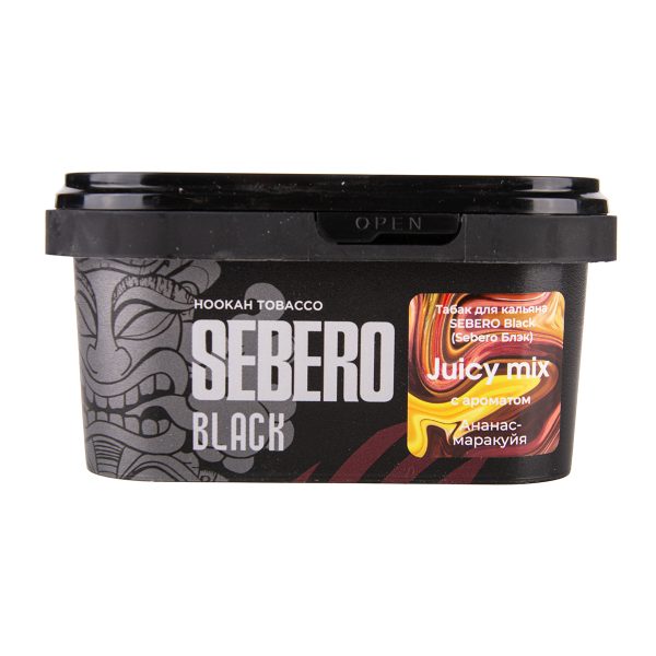 Табак для кальяна Sebero Black - Juicy Mix (Ананас маракуйя) 200гр фото